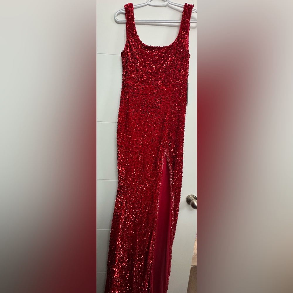 Fashion Nova Luxe Red Sequin Dress BNWT